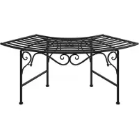 vidaXL Baumbank 113 cm Schwarz Stahl