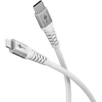 Goobay Lightning auf USB-C Supersoftes Textilkabel mit Metallsteckern, 1 m