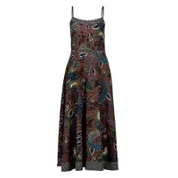 Zero Maxikleid ohne Arm in Brown/Petrol | Gr.: 44