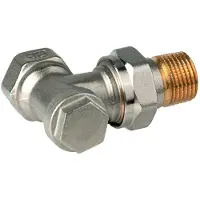 Resideo Rücklaufverschraubung VERAFIX 1/2 Zoll Eckform nickel