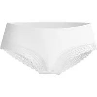 Calida Panty "Etude Ajours", Damen, Gr. XS (36/38), weiß, Obermaterial: 89% Modal, 11% Elasthan, körpernah, Unterhosen Panty, mit tiefem Beinausschnitt, zarte Spitzendetails, femininer Look