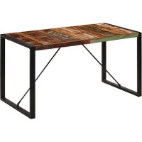 vidaXL Esstisch 140x70x75 cm Altholz Massiv