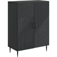 vidaXL Sideboard Schwarz 66 x 34,5 x 89,5 cm Holzwerkstoff