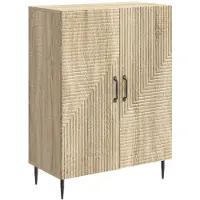 vidaXL Sideboard Sonoma-Eiche 66 x 34,5 x 89,5 cm Holzwerkstoff