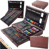 VERK 18230 – Großes Set in einer Holzkiste, ideal für kleine Künstler, 143 Teile