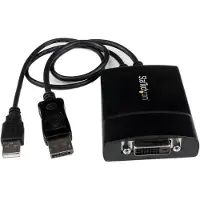 StarTech.com .com DisplayPort auf Dual Link DVI Aktiv Konverter mit Stromversorgung über USB, 0,37 m, DisplayPort, DVI-D, Männlich, Weiblich, Gerade