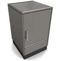 Glutos Küchenherd HH 02 S | metallic | Scharnier rechts | 5,5 kW