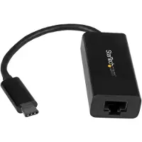 StarTech.com .com USB-C auf Gigabit Ethernet Adapter - Schwarz - Thunderbolt 3 kompatibel - Windows & Mac - RJ45 LAN Netzwerkkonverter, Kabelgebunden, USB, Ethernet, 5000 Mbit/s, Schwarz