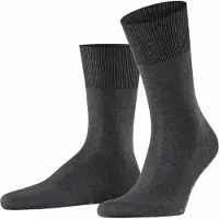 Falke Firenze Herren Socken, 41-42, Grau, Uni, Baumwolle