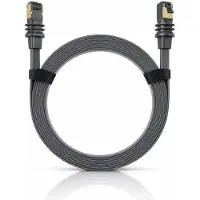 Elfcam - 15m Ethernet-Flachkabel, Cat6A STP, 26 AWG, 500 MHz, 10 Gbit/s, geeignet für Starlink Gen 3/Mini und andere Netzwerkgeräte, in verschiedenen Umgebungen installieren.