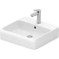 Duravit Aufsatzwaschtisch Qatego 50x47cm, we. hgl, m Hahnl., ÜL, Hahnloch