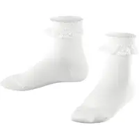 Falke Romantic Lace Kinder Socken, 31-34, Weiß, Uni, Baumwolle