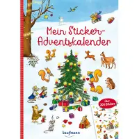 Sonstige Verlage Adventskalender für Kinder ab 3 Jahren mit über 300 Stickern und 24 Hintergründen zum Gestalten von Weihnachtsszenen mit Tieren