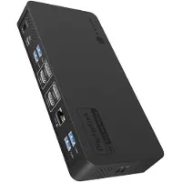 Icy Box Heart Dock 2255 11-in-1 Notebook mit zwei 4K@60Hz Displays, Kabelgebunden, USB 3.2 Gen 2 (3.1 Gen 2) Type-C, 96 W, 3,5 mm, 10,100,1000 Mbit/s, Schwarz
