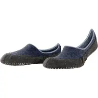 Falke Cosyshoe Herren Hausschuhe, 43-44, Blau, Uni, Schurwolle