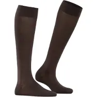 Falke Cotton Touch Damen Kniestrümpfe, 35-38, Braun, Uni, Baumwolle