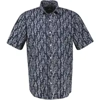 Lerros Kurzarmhemd mit marinem All-over-Print - Classic Navy - 3XL