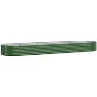 vidaXL Hochbeet Verzinkter Stahl 396x100x36 cm Grün