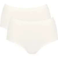 Sloggi High-Waist-Slip "GO Sense", Damen, Gr. XL, weiß (silk weiß), Single Jersey, Obermaterial: 89% Modal, 11% Elasthan, Unterhosen High-Waist-Slip, Santoni Rundstrick