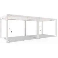 Weide Classic | Pergola Aluminium freistehend | 3 x 7,2 M | Lamellendach weiß + Verbindungskit 3 Meterㅤ