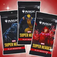 Heartforcards 3x Magic: The Gathering Marvel Super Heroes Play-Booster Deutsch – 3 Booster mit 42 Karten + Versandschutz