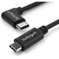 StarTech.com .com 1m USB-C-Ladekabel, Laden und Synchronisieren, 60W (3A) Power Delivery, USB 2.0 Laptop-Ladekabel - Rechtwinkliges USB C Ladekabel, 1 m, USB C, USB C, USB 2.0, 0,48 Gbit/s, Schwarz