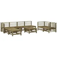vidaXL 9-tlg. Garten-Lounge-Set Kiefernholz Imprägniert