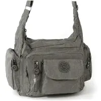 Jennifer Jones Schultertasche Nylon grau ca. 30cm | Gr.: onesize