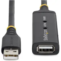 StarTech.com .com 5m aktives USB 2.0 Verlängerungskabel - St/Bu, 5 m, USB A, USB A, USB 2.0, Stecker/Buchse, Schwarz