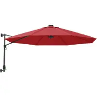 vidaXL Wand-Sonnenschirm Knallrot 290 cm