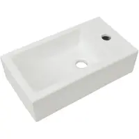 vidaXL Waschbecken Rechteckig mit Hahnloch Keramik Weiß 46x25,5x12 cm
