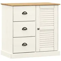 vidaXL Sideboard mit Schubladen VIGO 78x40x75 cm Massivholz Kiefer