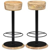 vidaXL Barstühle 2 Stk. Massivholz Mango