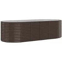 vidaXL Hochbeet Verzinkter Stahl 249x100x68 cm Braun