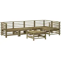 vidaXL 6-tlg. Garten-Lounge-Set Imprägniertes Kiefernholz