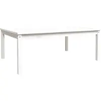 vidaXL Gartentisch Weiß 121x82,5x45 cm Massivholz Kiefer