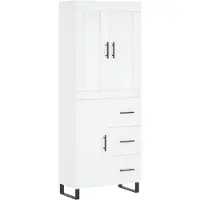 vidaXL Highboard Weiß 69,5x34x180 cm Holzwerkstoff