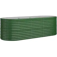 vidaXL Hochbeet Verzinkter Stahl 224x80x68 cm Grün