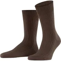Falke Bristol Pure Herren Socken, 43-44, Braun, Uni, Schurwolle