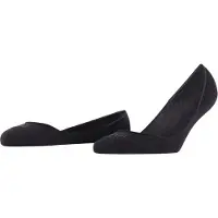 Falke Step Medium Cut Box Damen Füßlinge, 37-38, Schwarz, Uni, Baumwolle