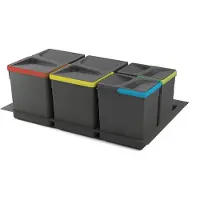 Emuca Behälterset Mit Recycelbarer Basis Für Küchenschublade Durchsichtig Durchsichtig One Size