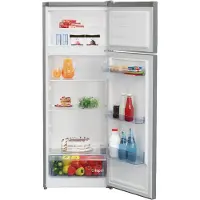 Beko RDSA240K40SN freistehende Kühl-/Gefrierkombination, 223 L Nettovolumen, 177 L Kühlen, 46 L Gefrieren, MinFrost, automatische Abtauung, Silber [Energieklasse E]