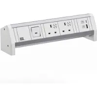 Bachmann DESK ws 2xUK 1xUSB A/C 22W 1xSchalter GST18 RAL9010