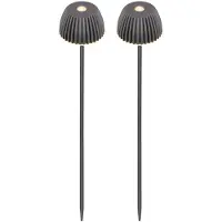Briloner LED Außen-Tischleuchte LEUCHTEN "RIFFLE", schwarz (anthrazit), 2, 1 Stk., Leuchten, LED Außen-Tischleuchte, 6x78,5 cm, 2er-Set, Akku tauschbar, Outdoor, Balkon, Terrasse