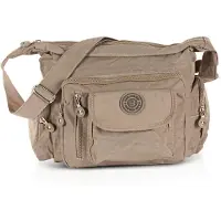 Jennifer Jones Bag Street Damen Handtasche Tasche braun beige Nylon D2OTJ204N