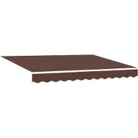 Syfax Ersatzbespannung für Markise 3,5x2 m Braun Polyester