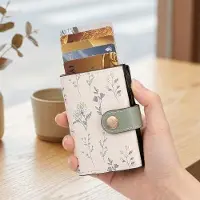Markenlos Kartenetui und Damen-Geldbörse mit Münzfach für Scheine und Münzen, Kartenetui mit Reißverschluss, Slim Wallet mit RFID-Schutz, Portemonnaie aus Kunstleder für Damen und Herren (Grün)