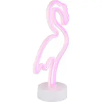 Globo LED Tischleuchte, Flamingo, weiß, Neonleuchte, H 33 cm