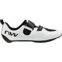 Northwave Herren Radschuh Tribute Weiß mit Morph-Sohle und Klettverschluss