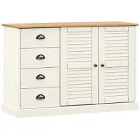 vidaXL Sideboard mit Schubladen VIGO 113x40x75 cm Massivholz Kiefer